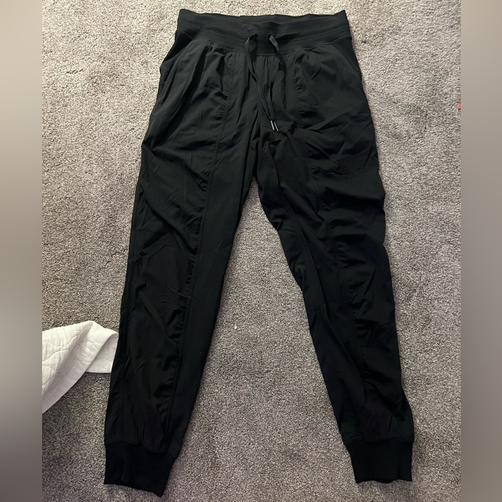 NWOT worn once Lululemon black size 8 dance studio joggers